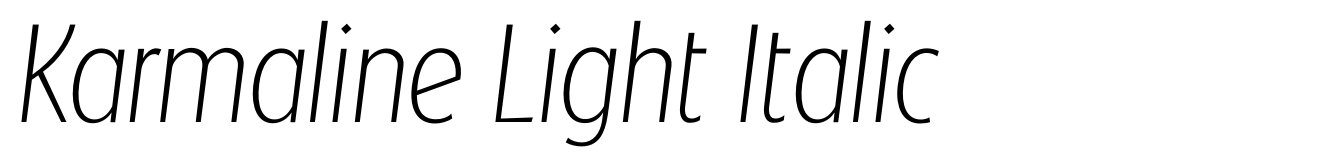 Karmaline Light Italic